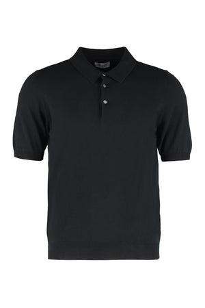 The (Knit) - Short sleeve cotton polo shirt-0